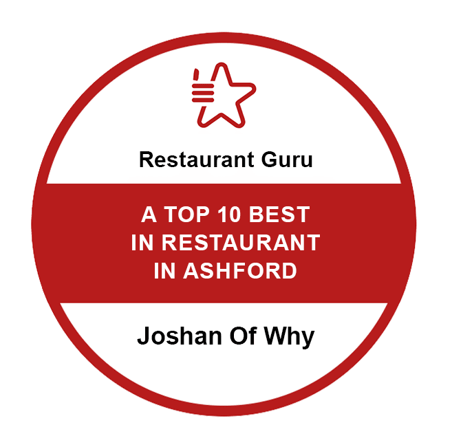 Restaurant Guru Top 10 Best Restaurant in Ashford award badge for Joshan of Wye